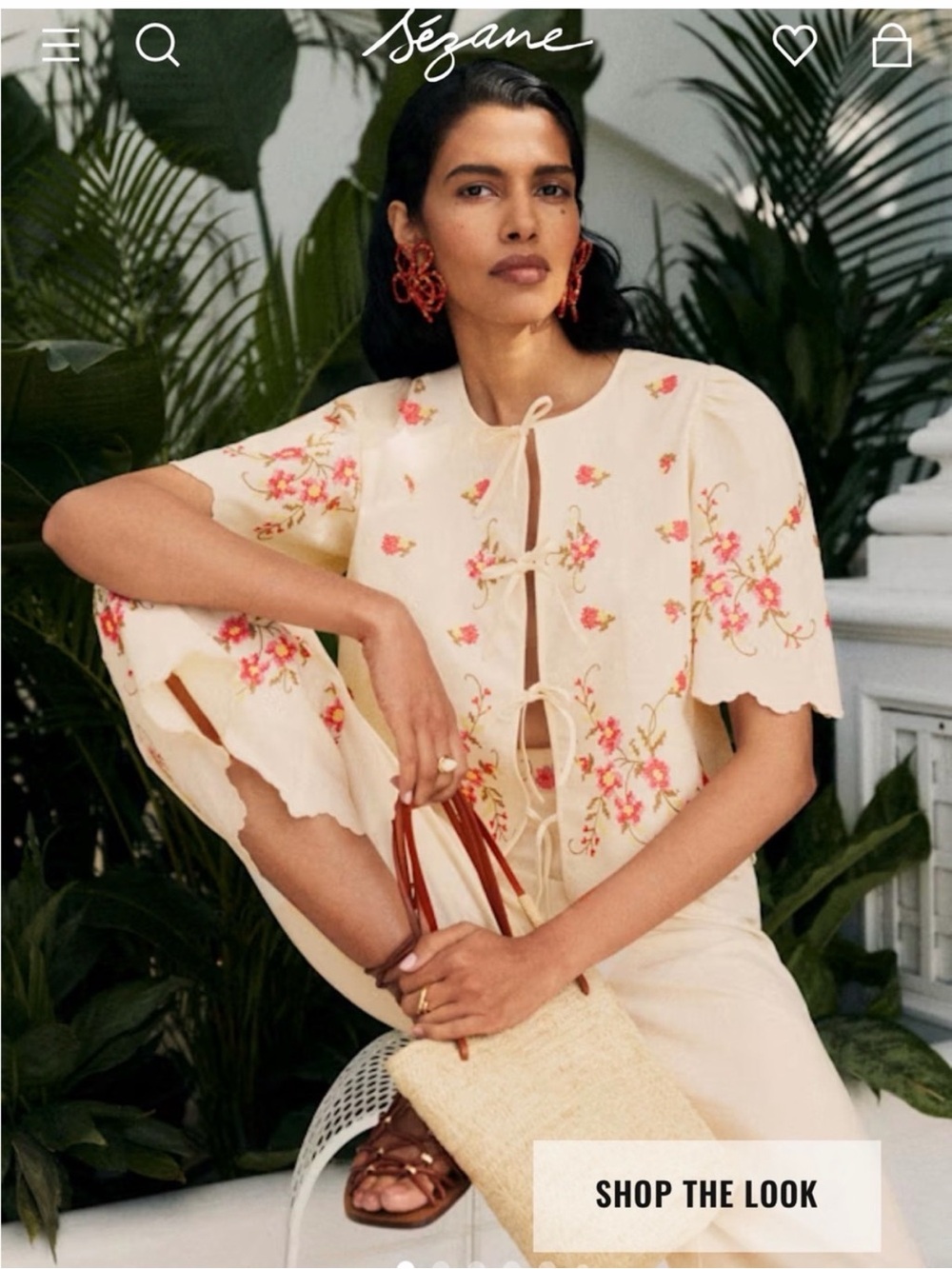 NWT ZELIA BLOUSE - SÉZANE X ANDION - Picture 2 of 9